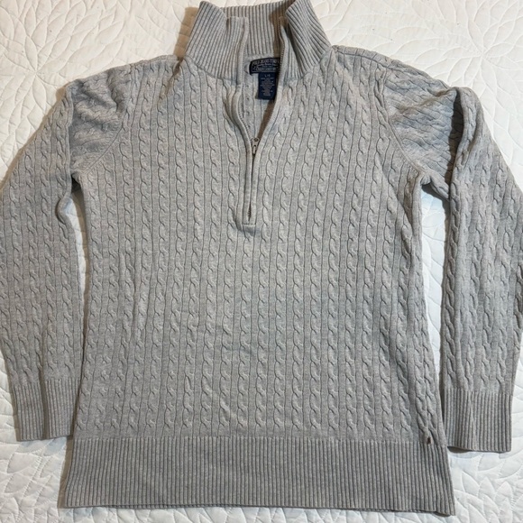 Vintage Polo Jeans Co Ralph Lauren cable sweater grey size Large - Picture 2 of 10